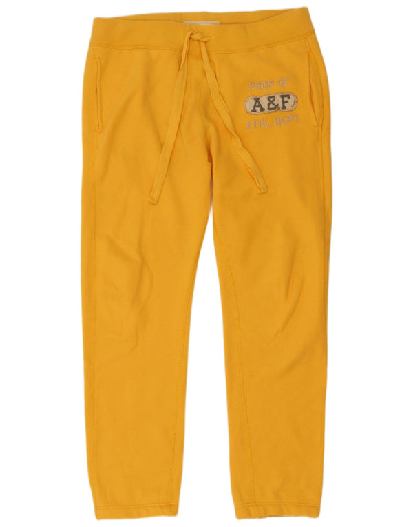 Abercrombie & Fitch Pantalon de survêtement graphique pour homme UK 16 Large Jaune