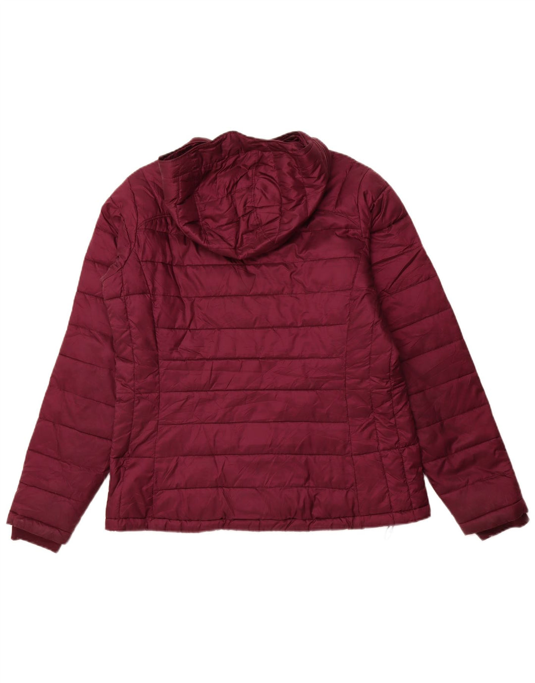 COLUMBIA Veste matelassée à capuche pour femme UK 16 Large Bordeaux Polyester