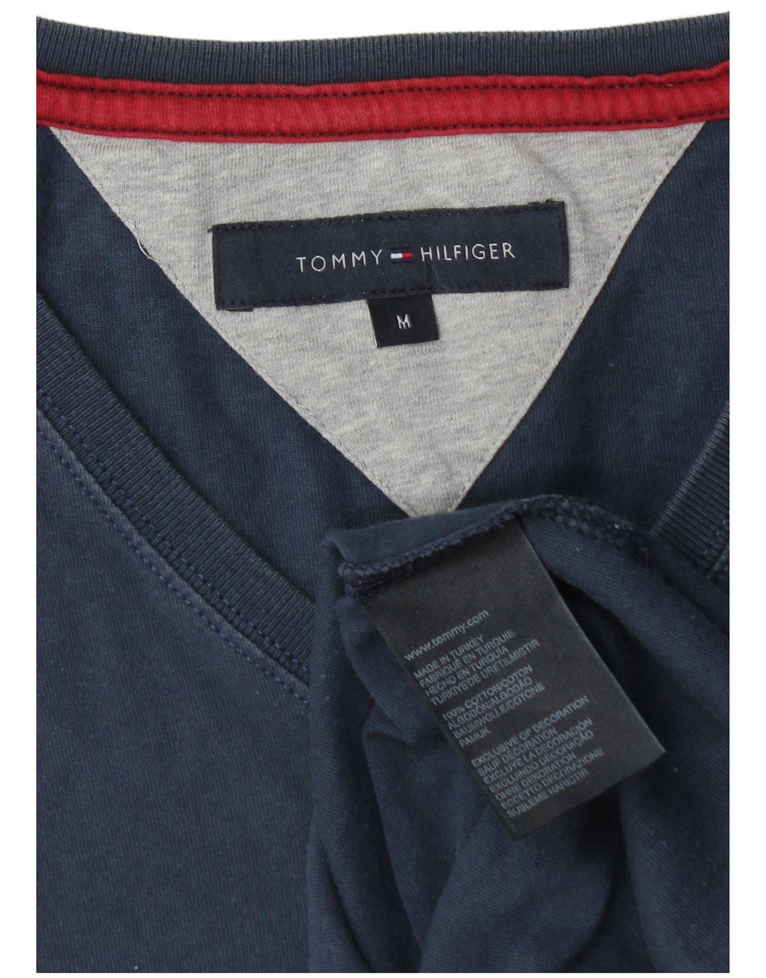 TOMMY HILFIGER Top Homme Manches Longues Bleu Marine Moyen Coton