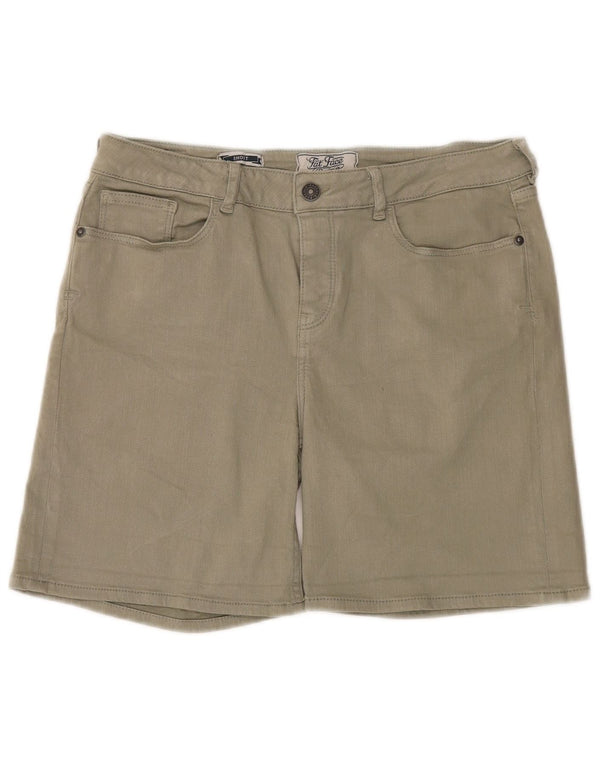 Fat Face Short en jean pour femme UK 12 Medium W32 Kaki Coton