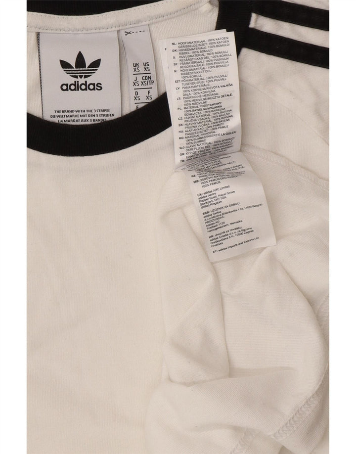 ADIDAS T-Shirt Homme Top XS Blanc Coton