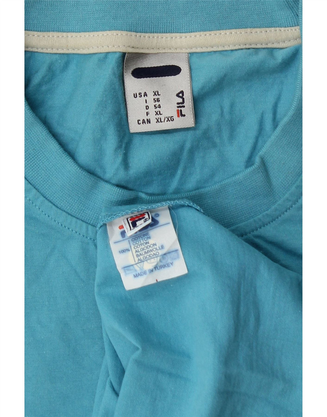 FILA T-Shirt Homme Top XL Bleu Coton