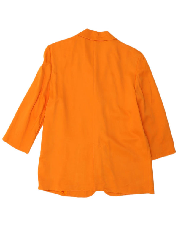 Zara Veste blazer surdimensionnée à 2 boutons pour femme UK 10 Petite viscose orange