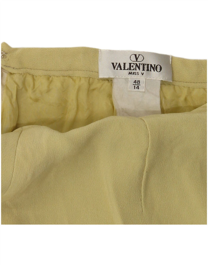 VALENTINO Jupe droite pour femme UK 14 Medium W30 Jaune