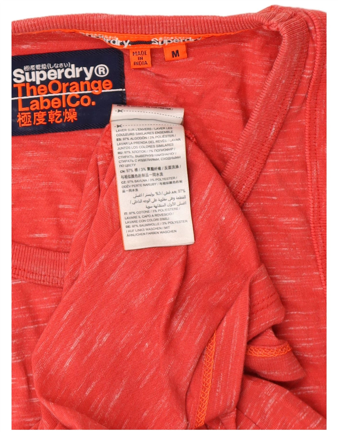 SUPERDRY Débardeur Homme Rouge Moyen Moucheté Coton