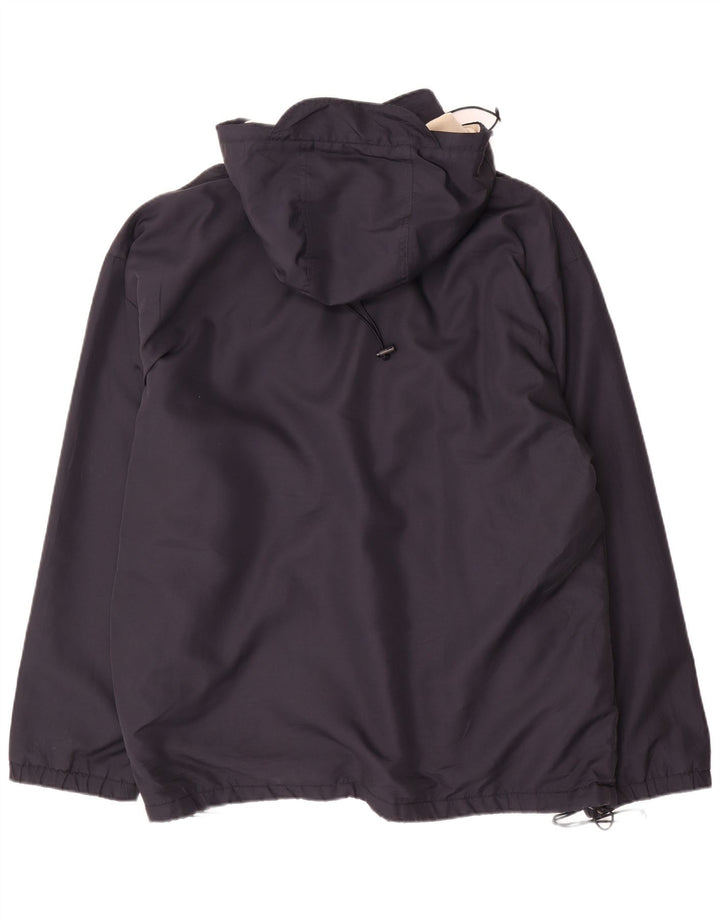 Kappa Veste réversible à capuche pour homme UK 40 Large Bleu marine Polyester