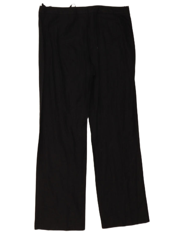 Marks & Spencer Pantalon droit décontracté pour femme UK 14 Large W36 L33 Noir