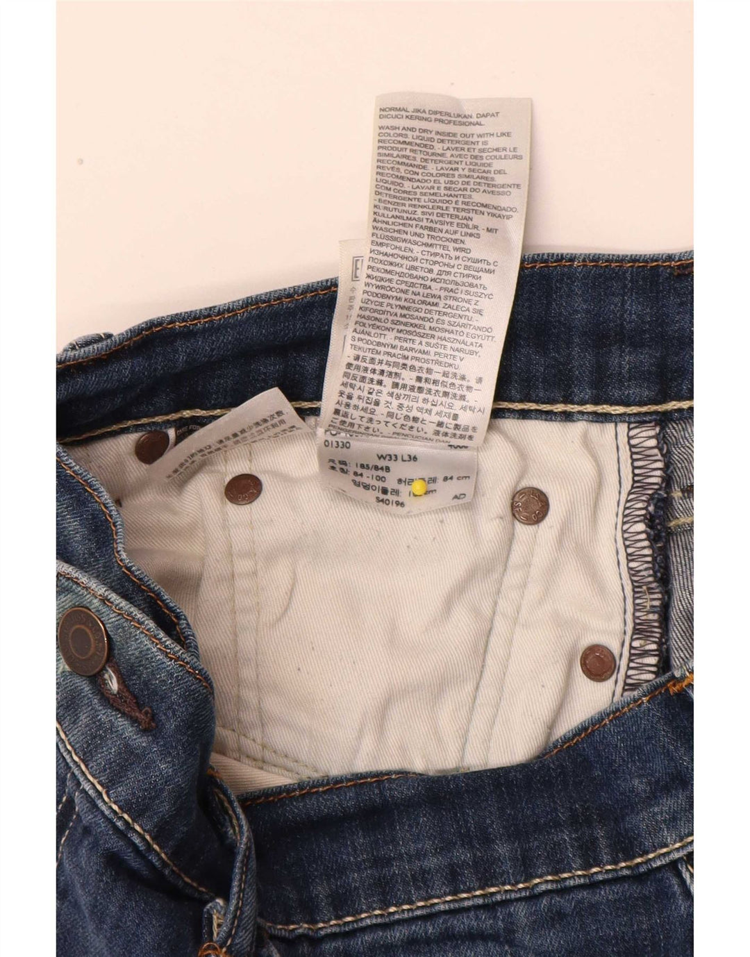 Levi's Jean Droit 504 Homme Bleu W34 L36 Coton