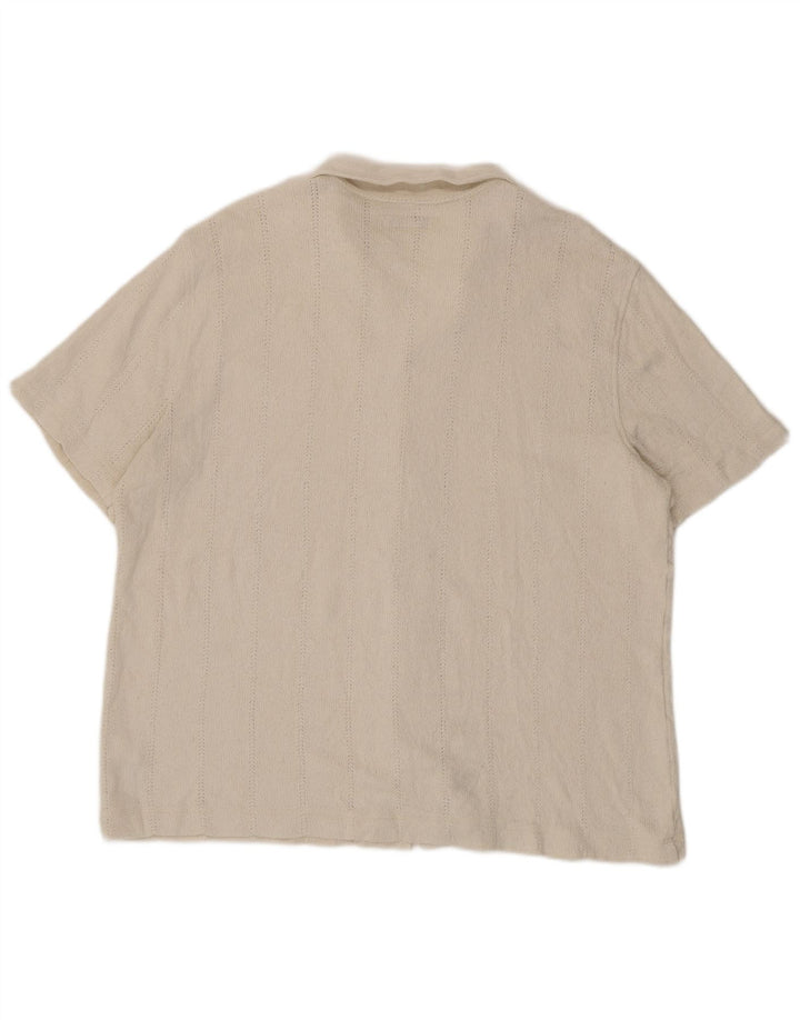 Marks & Spencer Chemise à manches courtes pour homme 2XL en coton blanc cassé