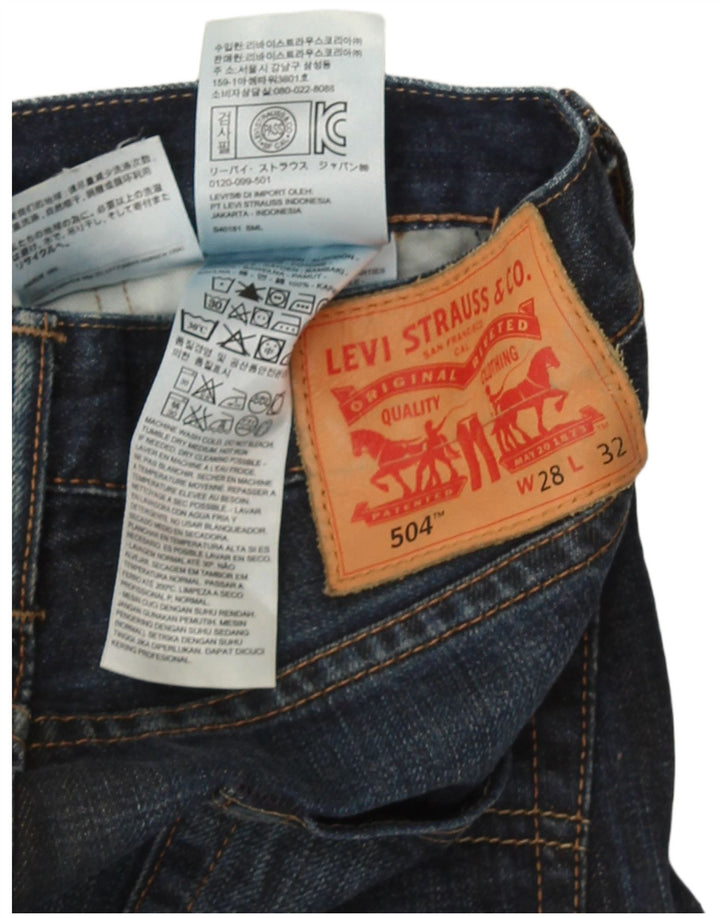 Levi's Jean 504 Straight Homme Bleu Marine W28 L32 Coton