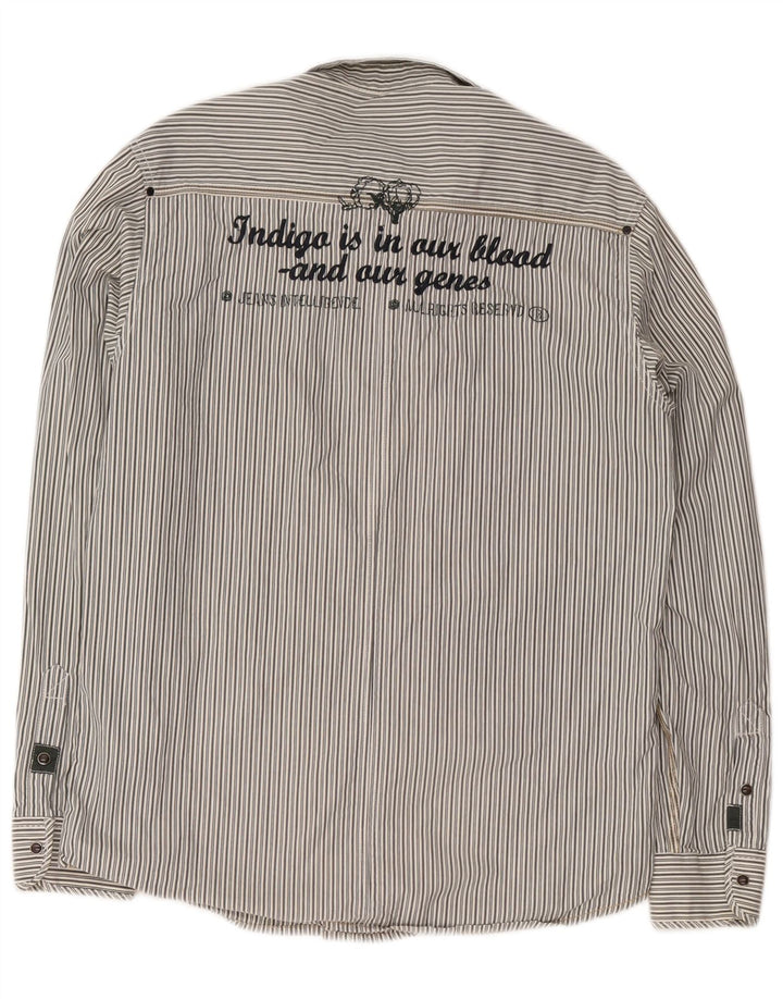 Jack & Jones Chemise Graphique Large Gris Rayé Coton