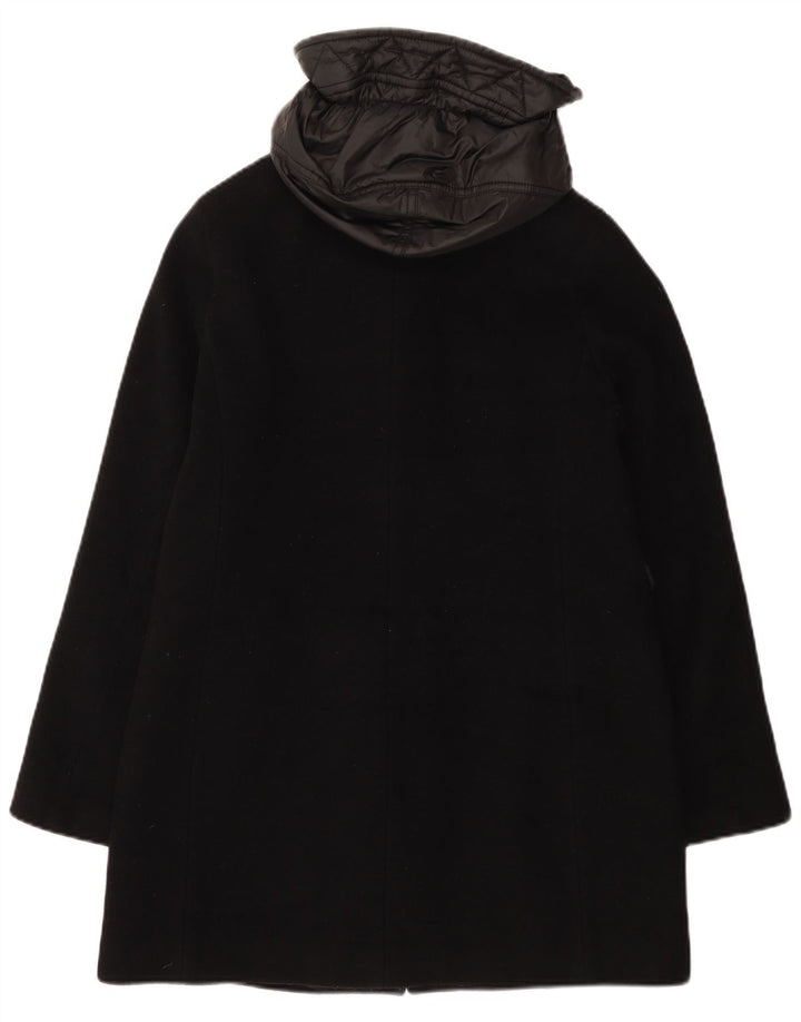Fay Manteau coupe-vent à capuche pour femme UK 14 Grande laine noire