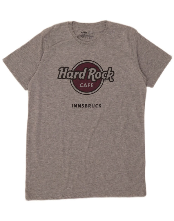 Hard Rock Cafe Innsbruck T-Shirt Graphique Homme Gris Moyen Coton