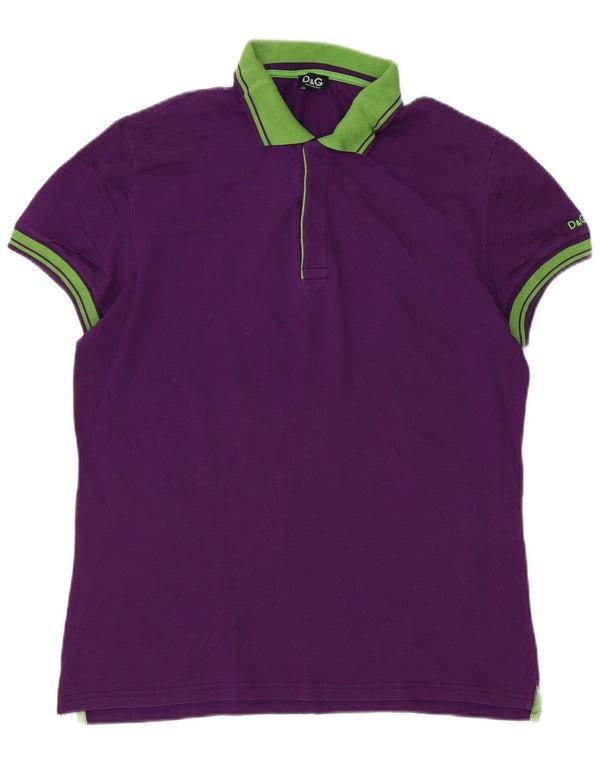 Dolce & Gabbana Polo Homme XL Violet Coton