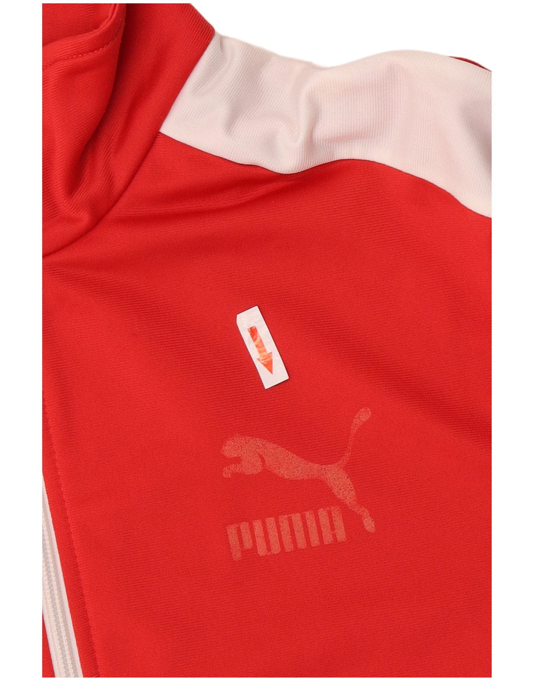 Puma Veste de Survêtement Homme Rouge Moyen Polyester Colorblock