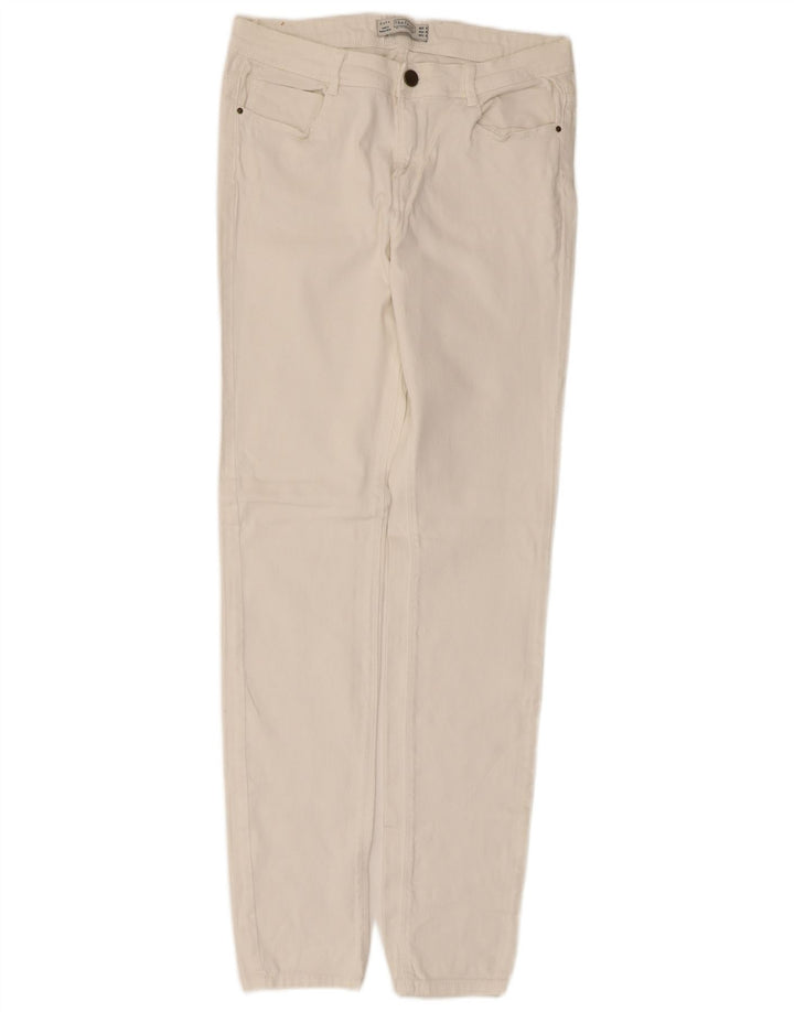 Zara Femme Trafaluc Slim Jean EU 40 Moyen W30 L30 Blanc