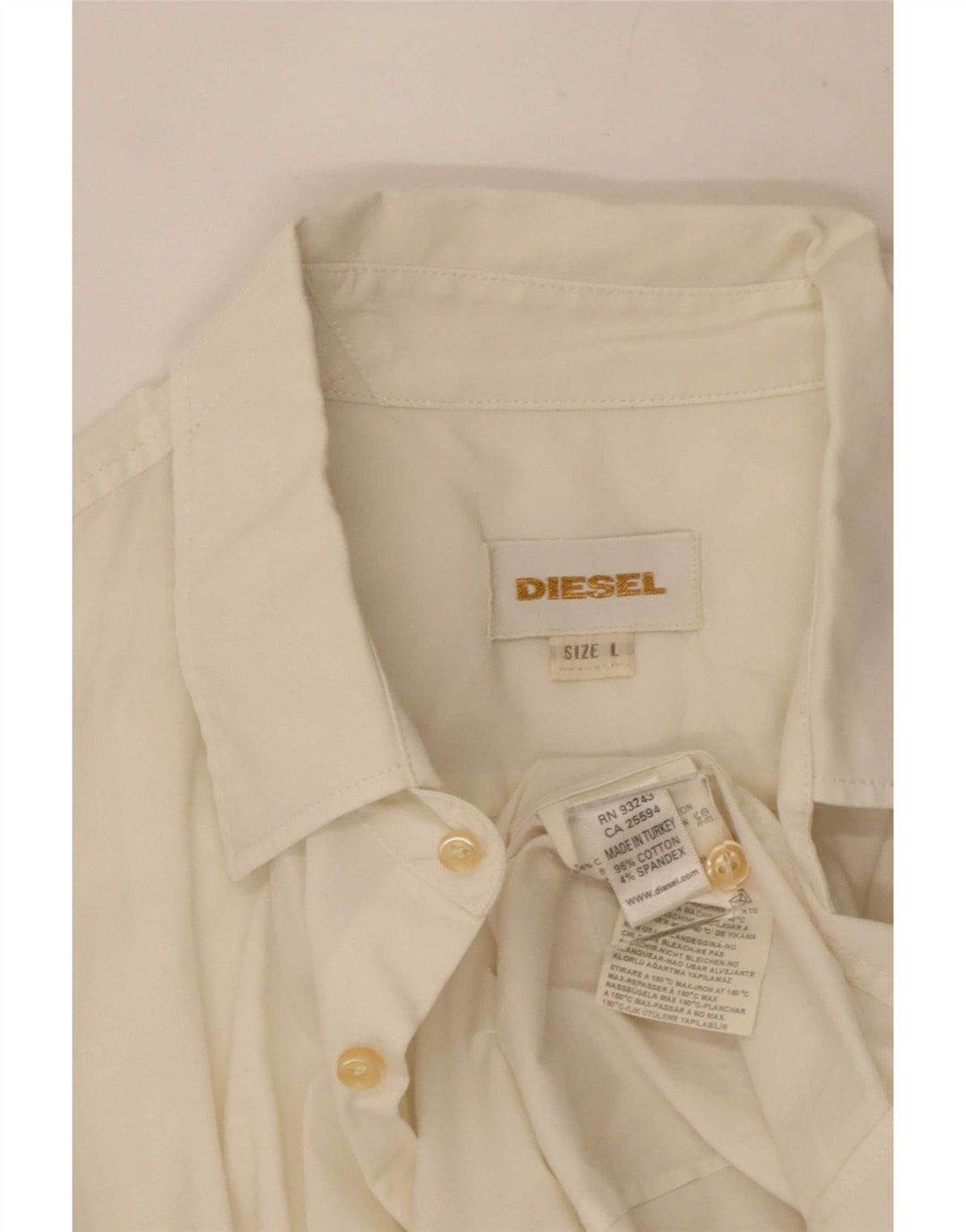 Diesel Chemise Homme Large Blanc Coton