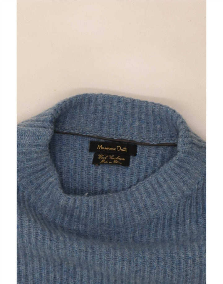 Massimo Dutti Pull Col Roulé Homme Bleu Moyen Laine