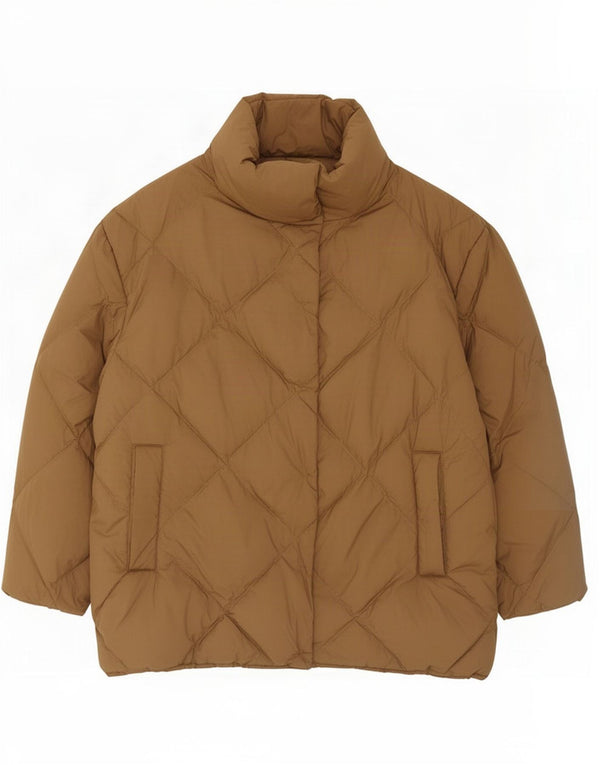 Marks & Spencer Veste matelassée surdimensionnée pour femme UK 16 Large Marron Polyester