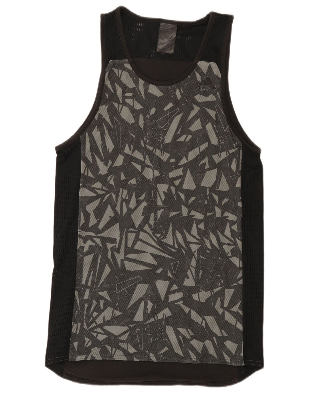 Adidas Hommes Débardeur Petit Noir Géométrique Coton