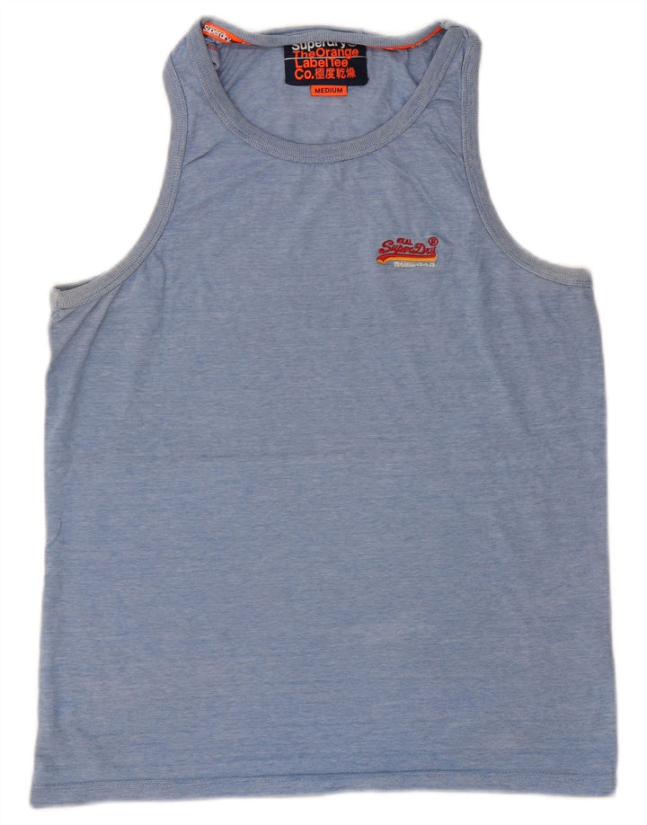 SUPERDRY Débardeur Homme Bleu Moyen à Fines Rayures en Coton