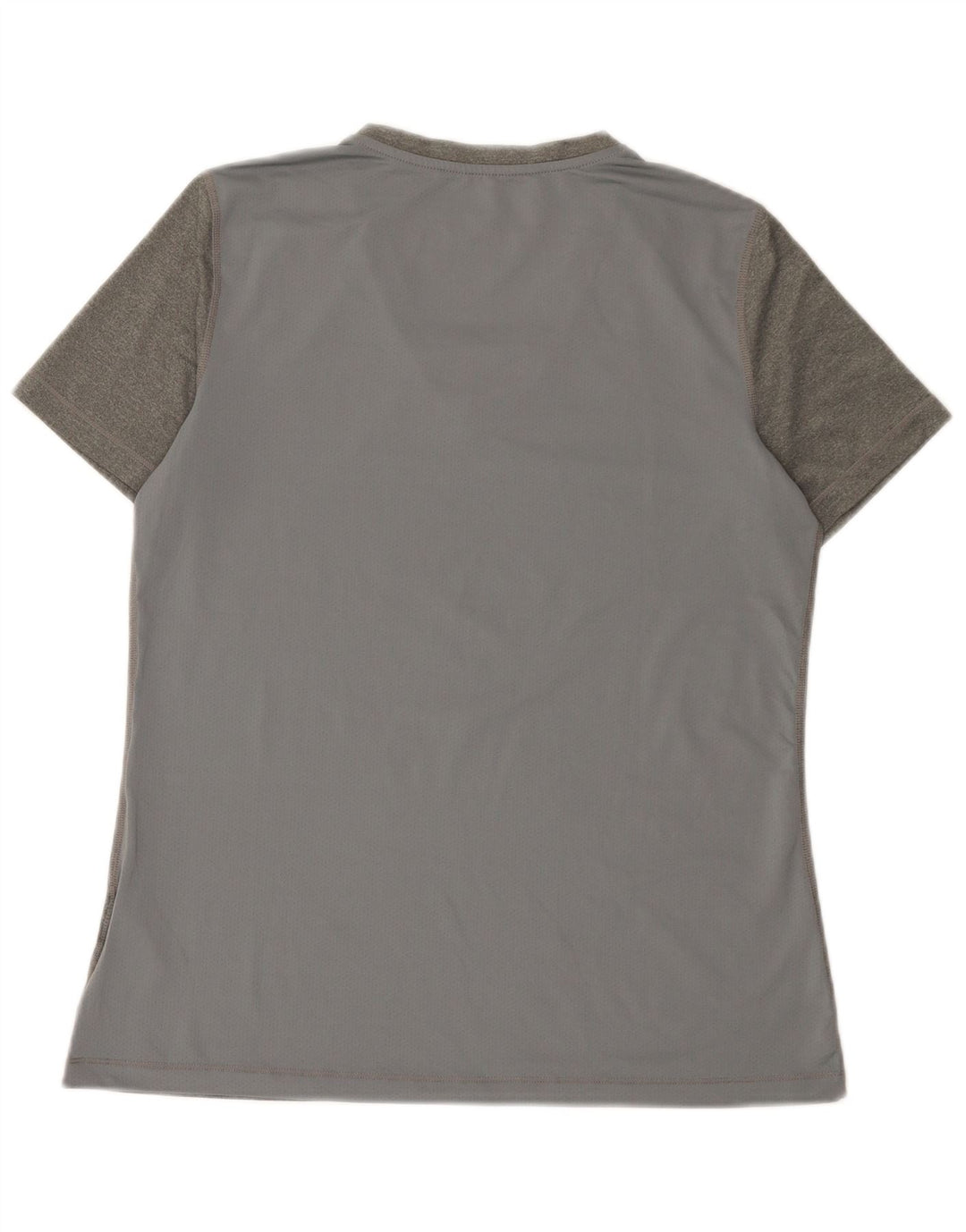 Nike Womens Dri Fit T-Shirt Top UK 14 Large Gris Polyester