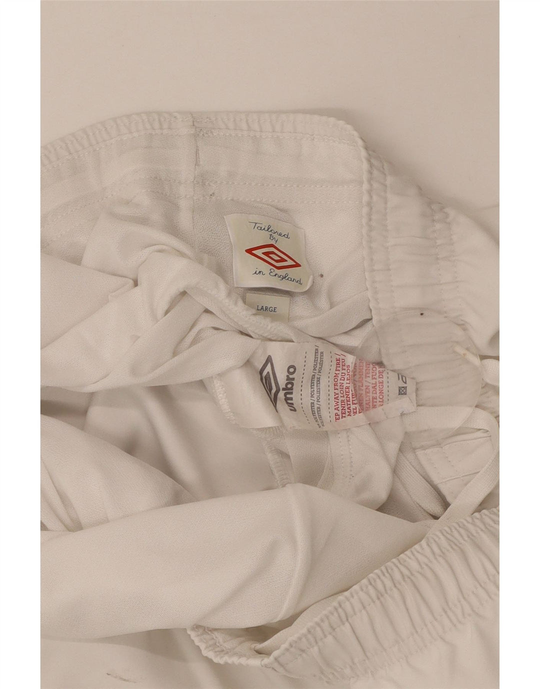 UMBRO Short de Sport England Homme Blanc Large Polyester