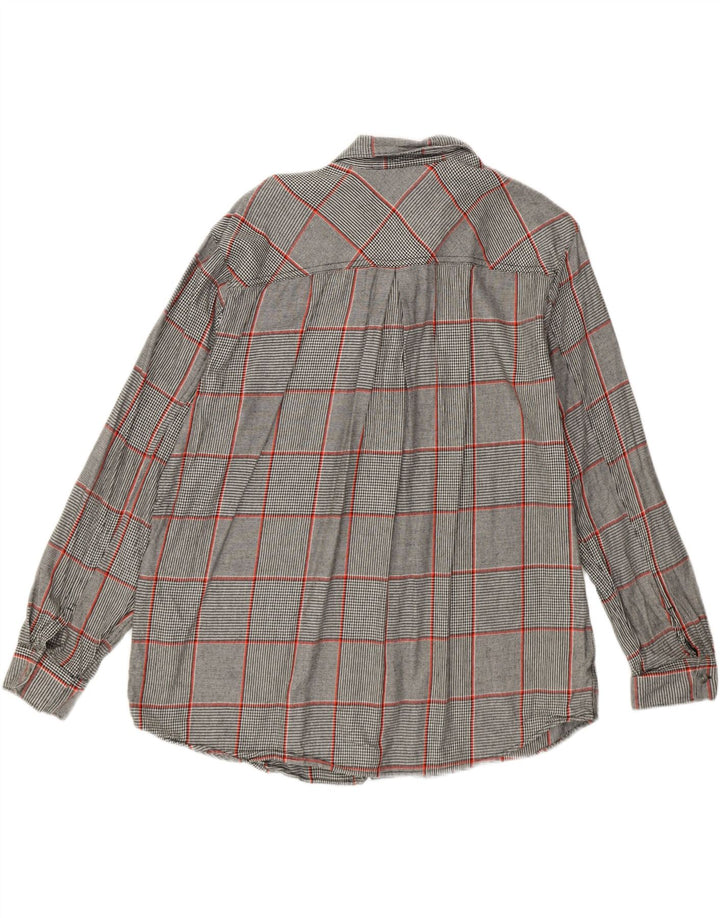 Eddie Bauer Chemise Femme UK 16 Grand Carreau Gris