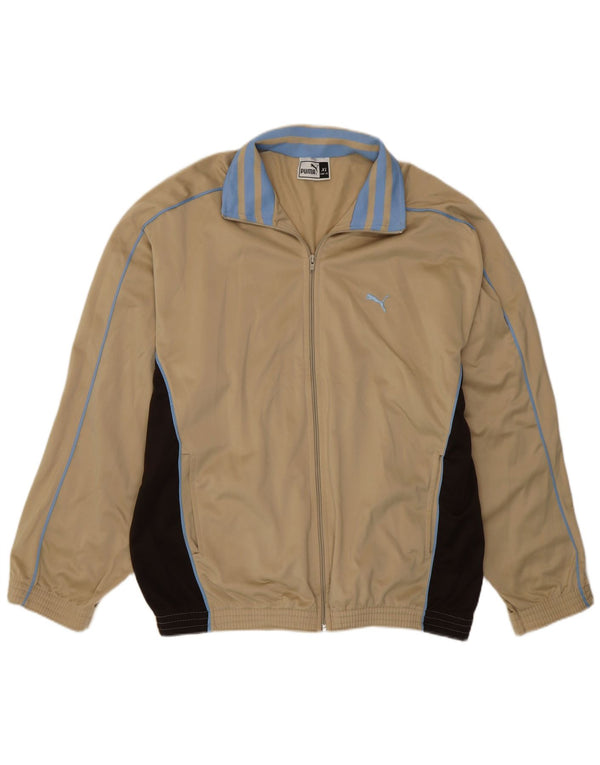 Puma Veste de Survêtement Homme XL Beige Colorblock Polyester