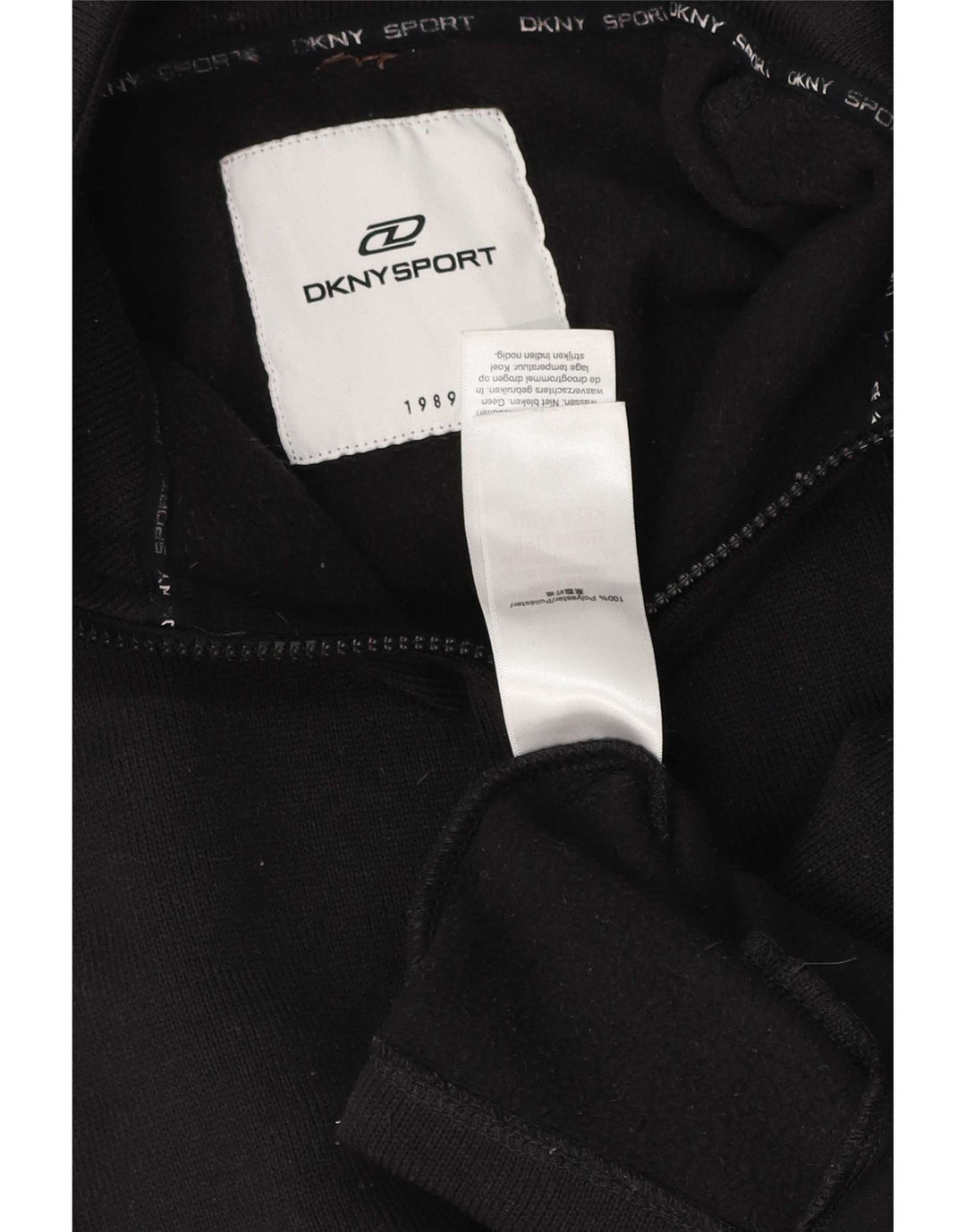 Dkny Veste de survêtement graphique pour homme en polyester noir moyen