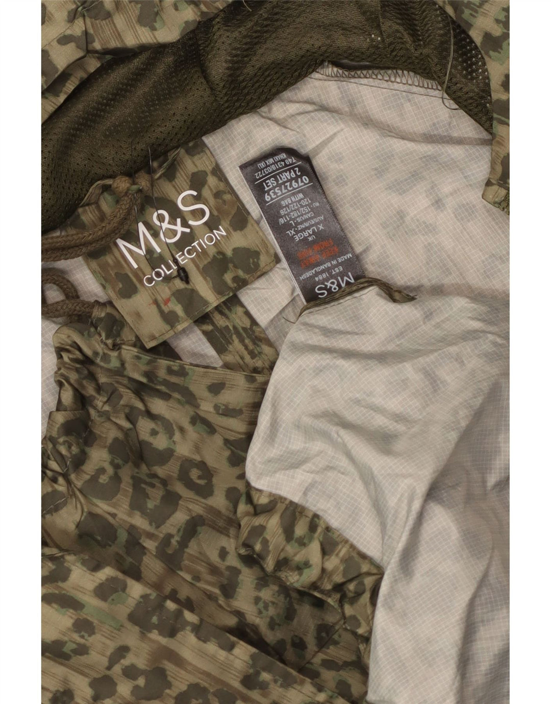 Marks & Spencer Parka surdimensionnée pour femme UK 18 XL Kaki Imprimé animal