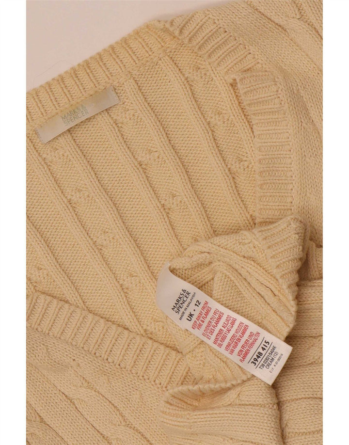 Marks & Spencer Cardigan pour femme en coton beige moyen UK 12