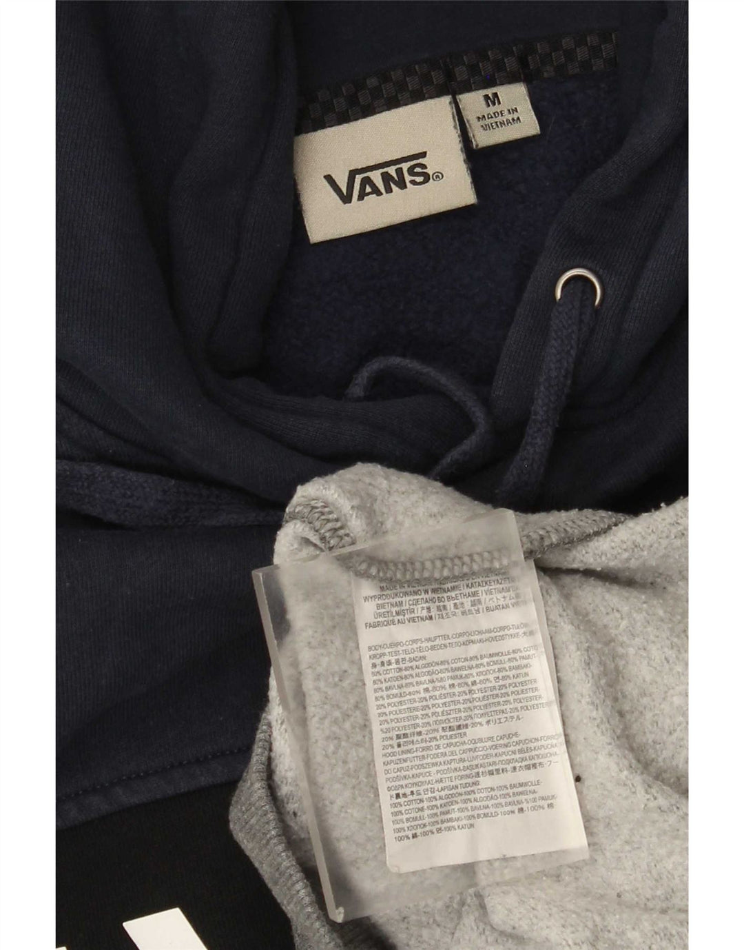 Vans Pull à capuche graphique en coton colour block multicolore moyen pour homme