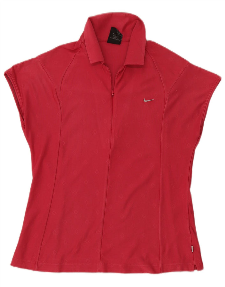 Polo Nike Femme UK 10/12 Rose Moyen Géométrique