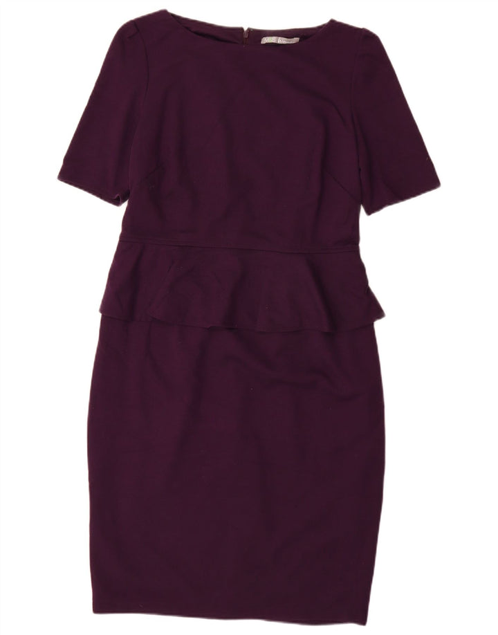 MARKS & SPENCER Robe Peplum Femme UK 44 Polyester Violet Moyen