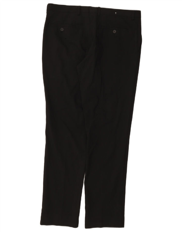 Dkny Pantalon décontracté régulier pour homme W34 L31 Laine noire