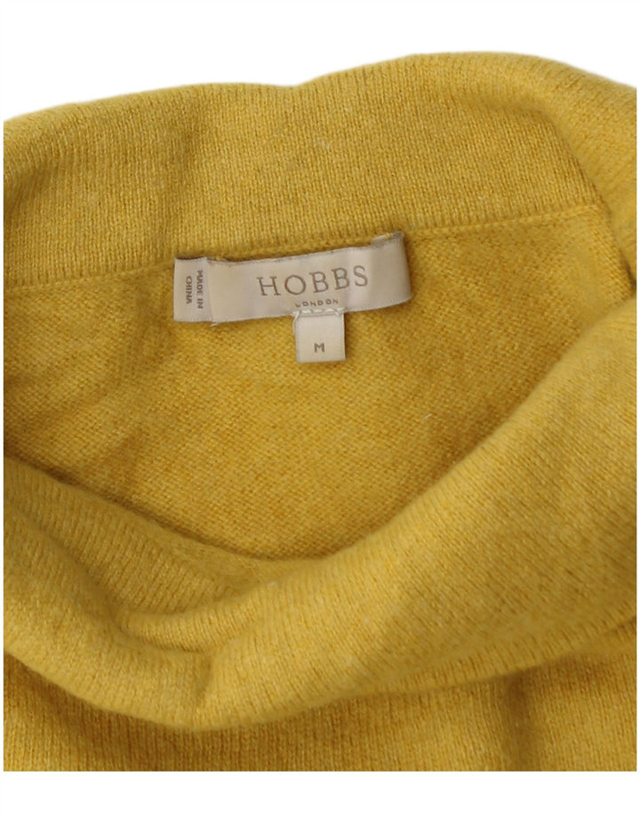 Hobbs Pull col roulé femme UK 12 laine jaune moyen