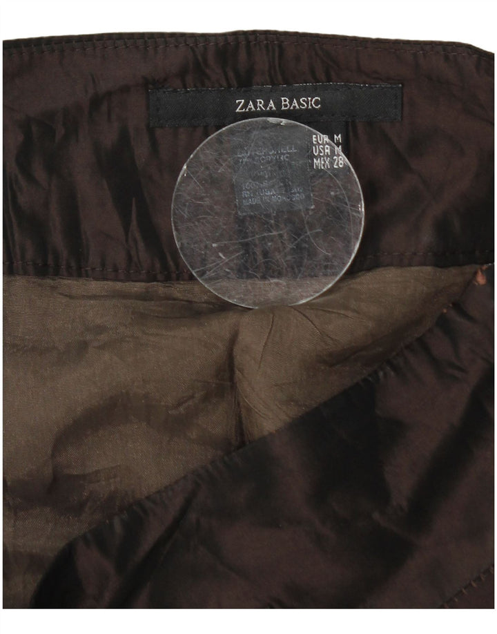 Zara Femme Jupe A-Line Medium W28 Rayonne Marron