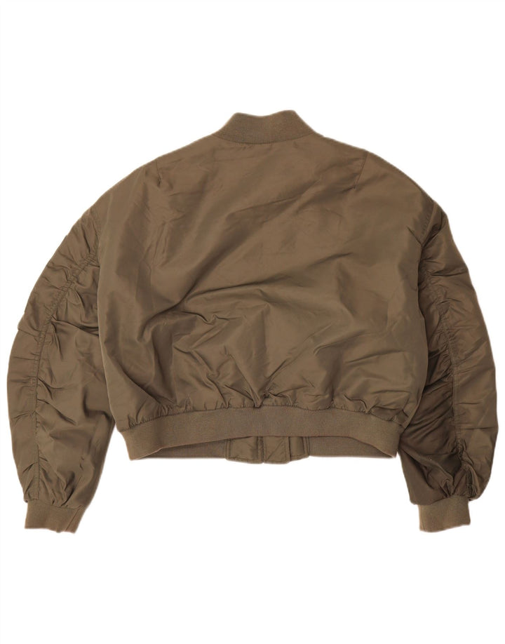 Zara Veste aviateur surdimensionnée pour femme UK 14 Kaki moyen