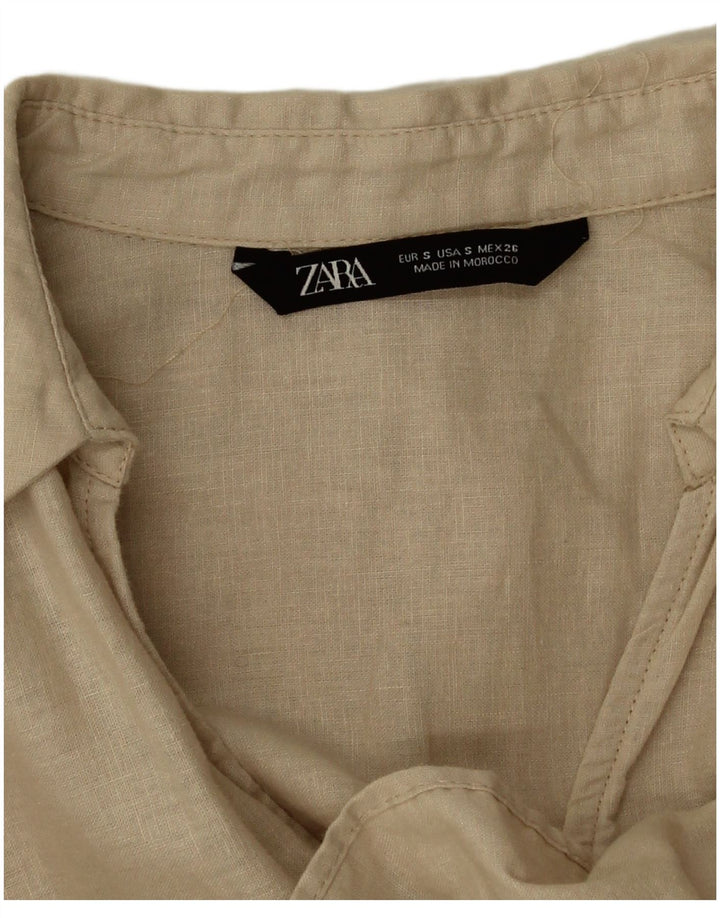 Zara Robe trapèze pour femme UK 10 Petit Beige