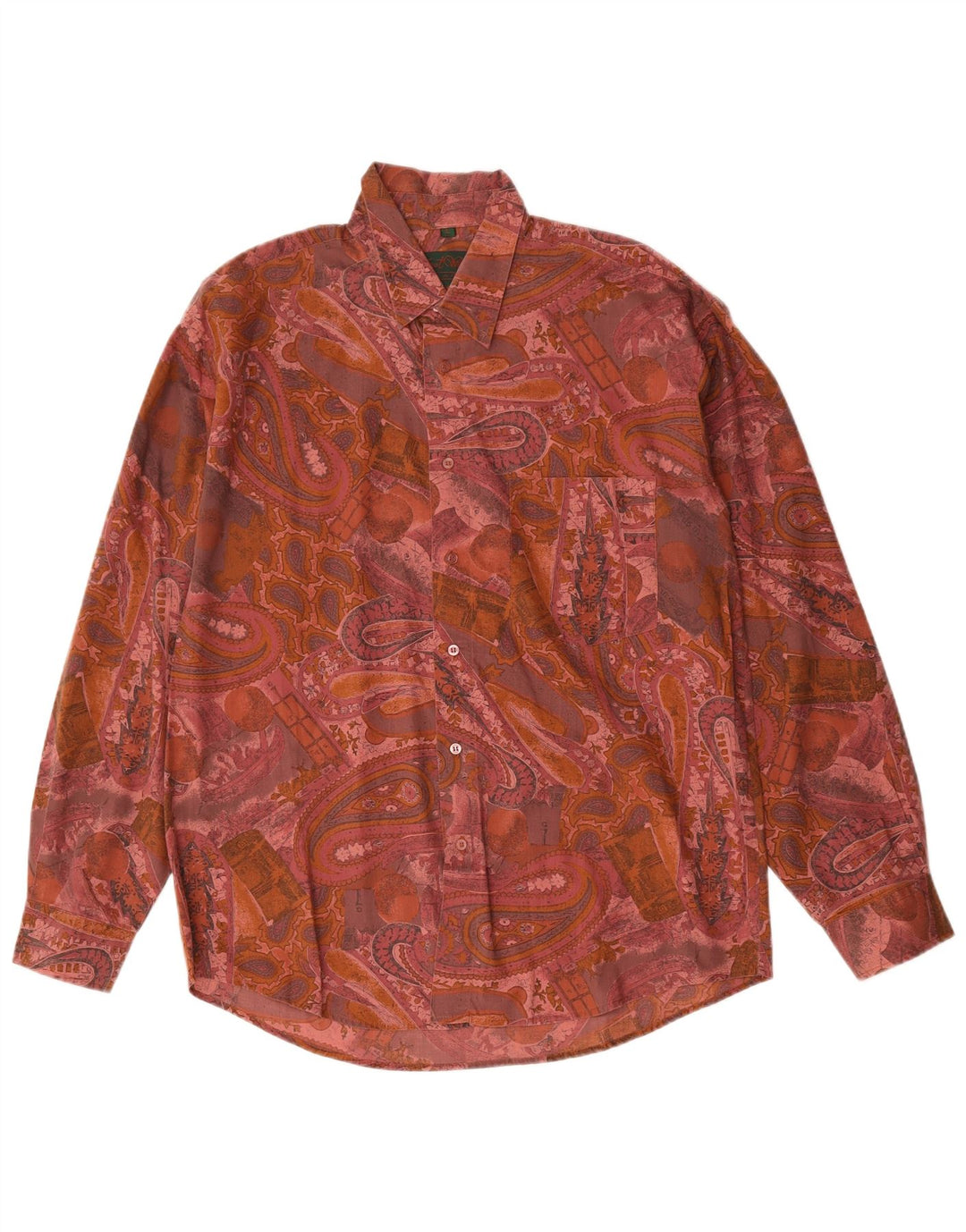 Chemise homme vintage Grand Paisley Rose