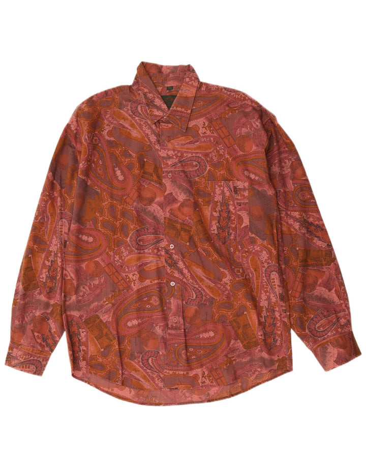 Chemise homme vintage Grand Paisley Rose