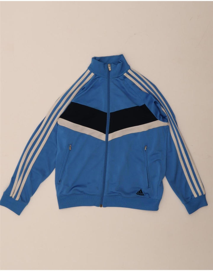 Adidas Veste de Survêtement Garçon 11-12 ans Bleu Colorblock Polyester