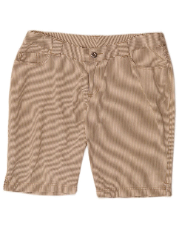 Patagonia Short décontracté pour femme US 8 Medium W30 Beige à fines rayures en coton