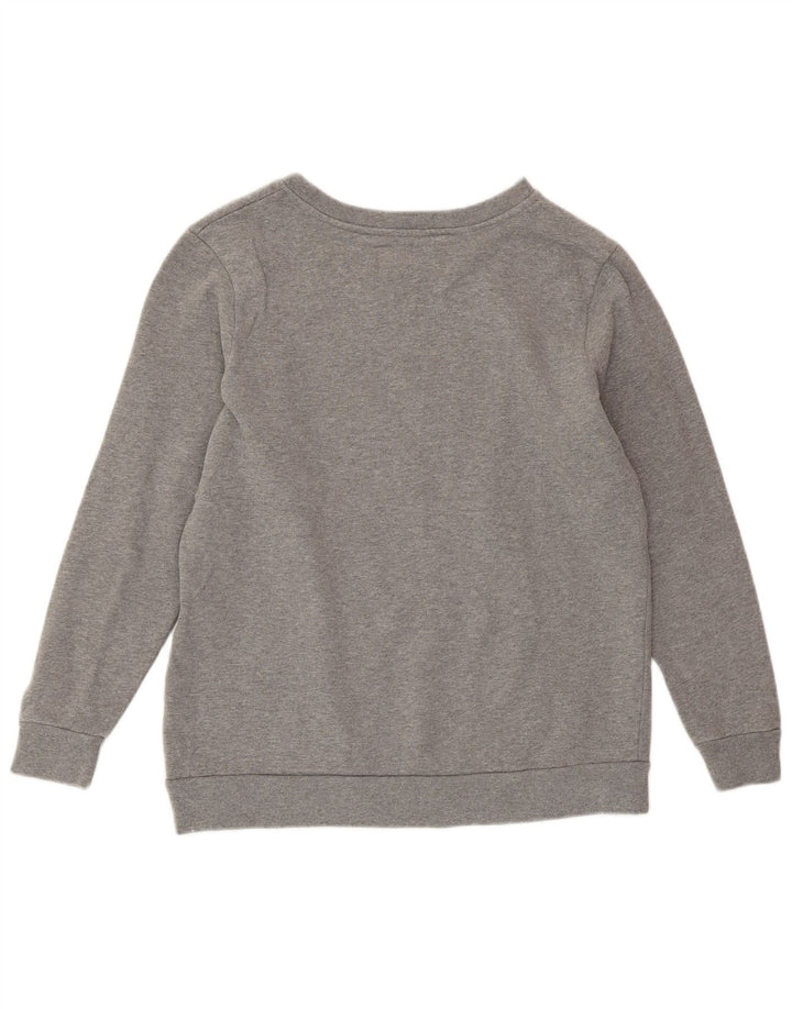CALVIN KLEIN JEANS Sweat-shirt surdimensionné pour femme UK 6 XS Gris moucheté