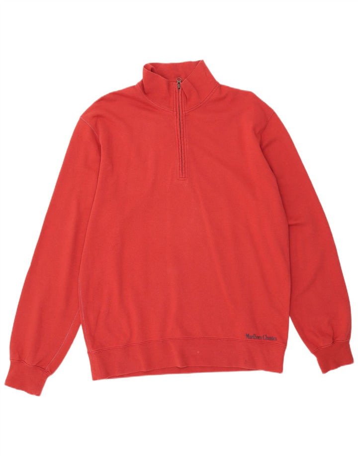 MARLBORO CLASSICS Sweat col zippé homme XL coton rouge