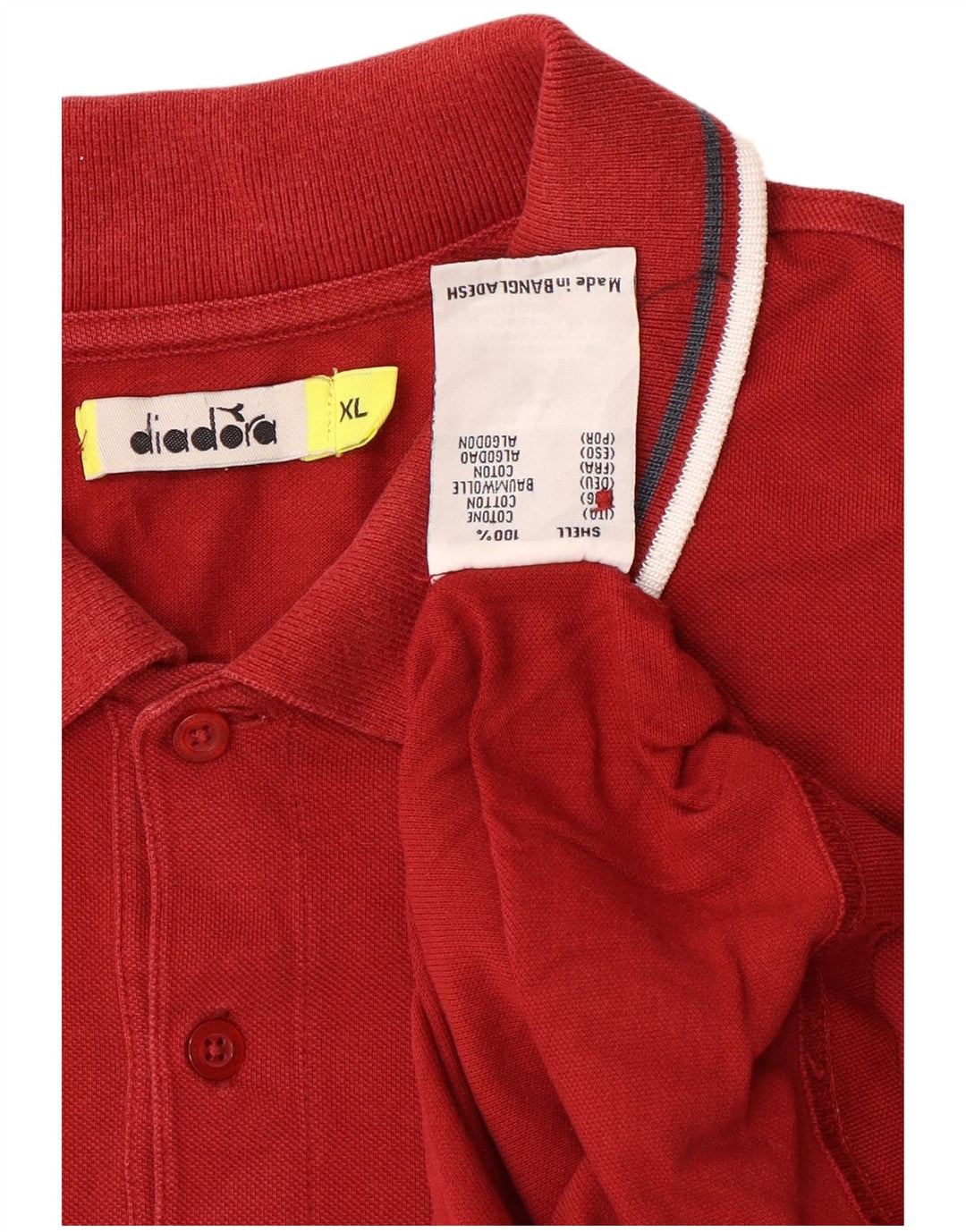 Diadora Polo Homme XL Rouge Coton