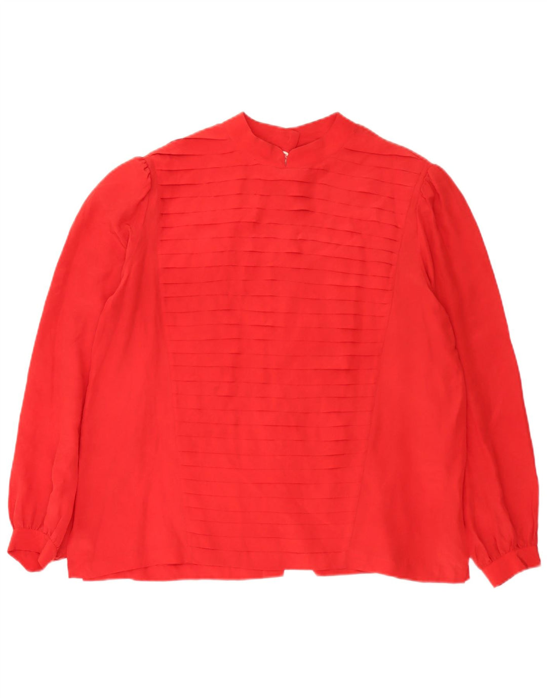Chemisier chemise femme vintage EU 42 Grande soie rouge