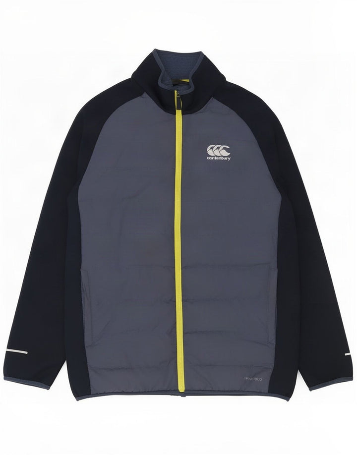 Canterbury Veste matelassée pour homme UK 36 Small Bleu Colorblock Polyester