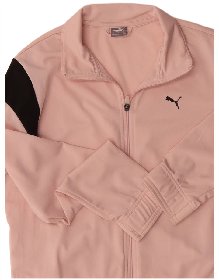 PUMA Veste de survêtement pour homme en polyester color block Taille S Rose